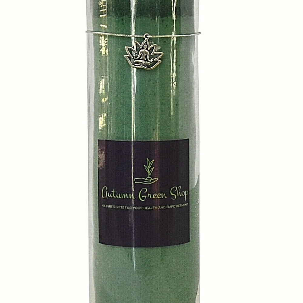 Green 8” Candle Money Draw, Balance, Job, Prayer